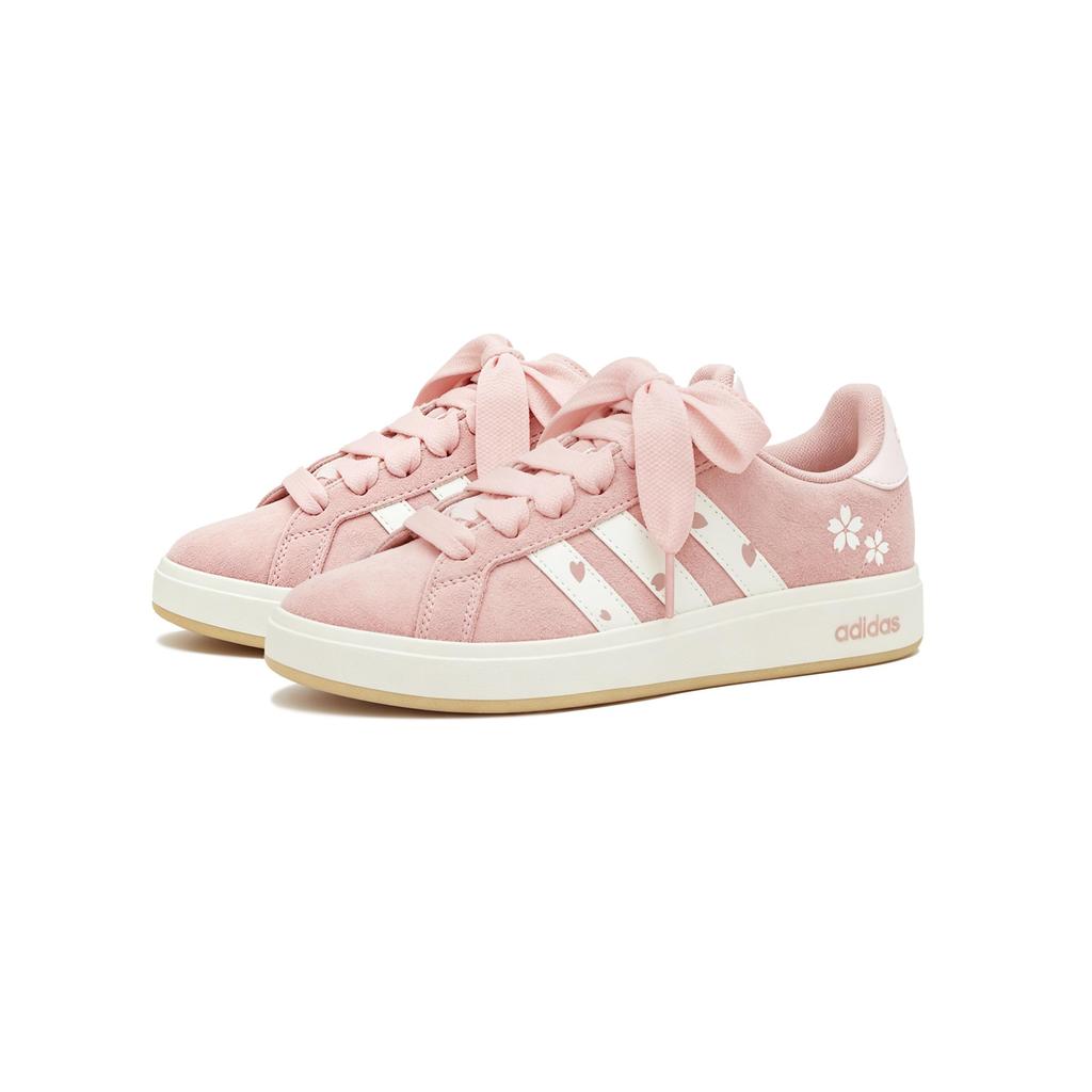 Adidas Grand Court Base 00s Pink, Dopamine Dressing, Campus, Girlfriend Low top Casual Skate Shoes Unisex Dusty Pink JR7110(Team1334-)