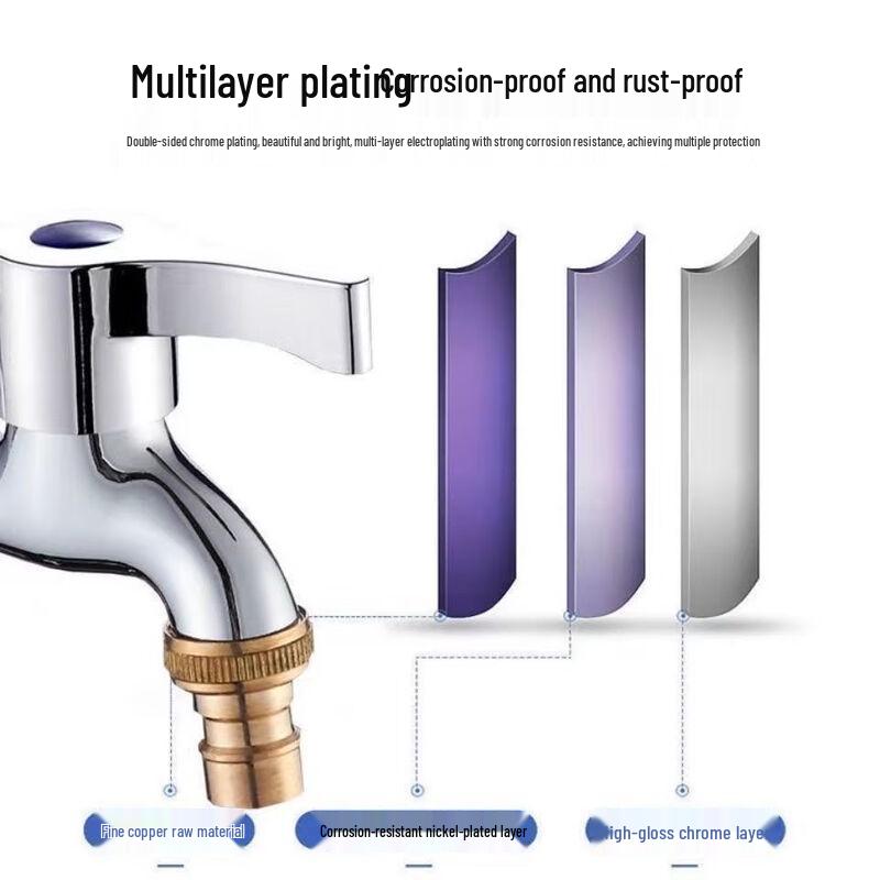 ZISIZ Thickened All-Copper Washing Machine Faucet