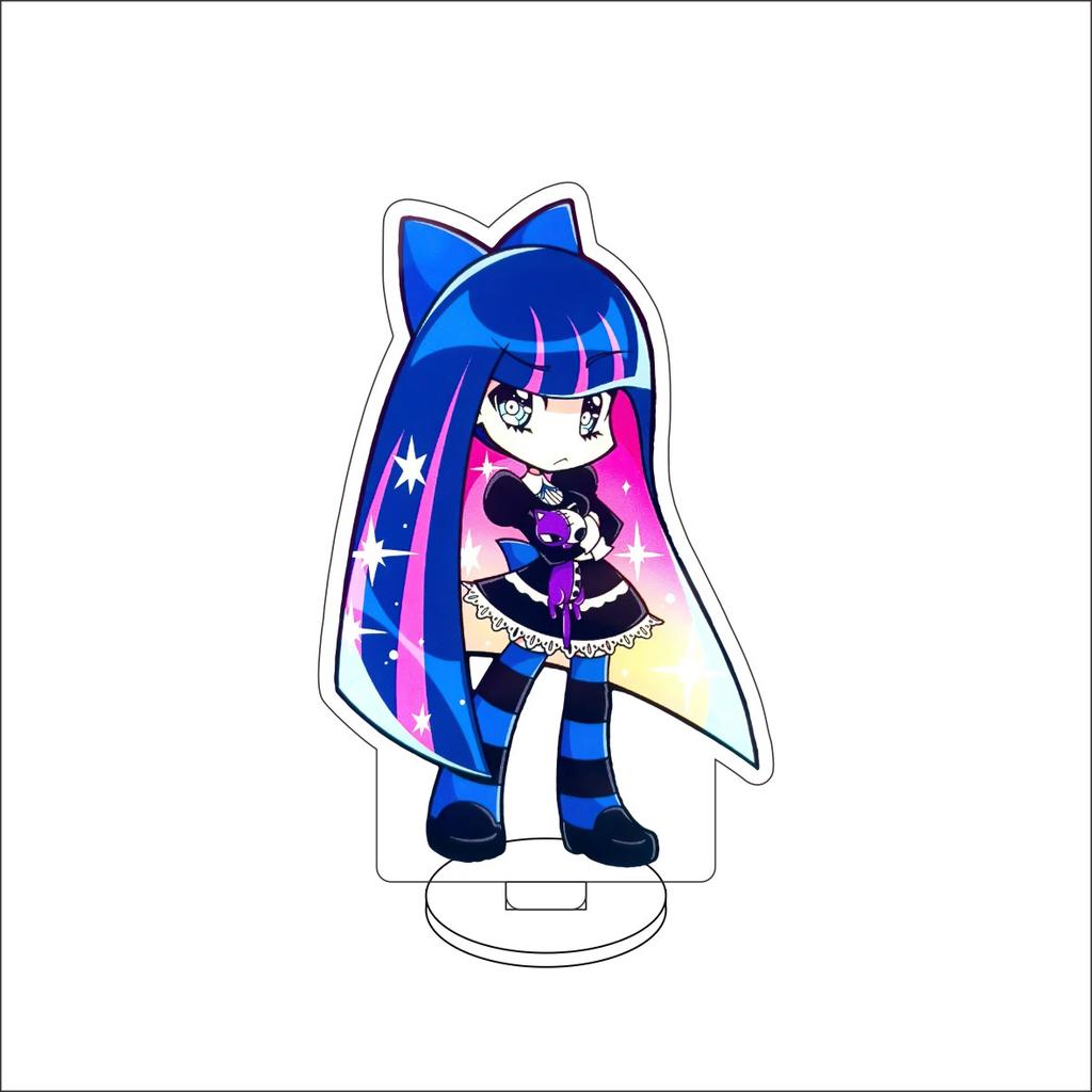 10CM Anime Panty  Stocking with Garterbelt Figure Stand Model Panty Anarchy/Stocking Anarchy Cute Desk Decor Standing Sign Gifts