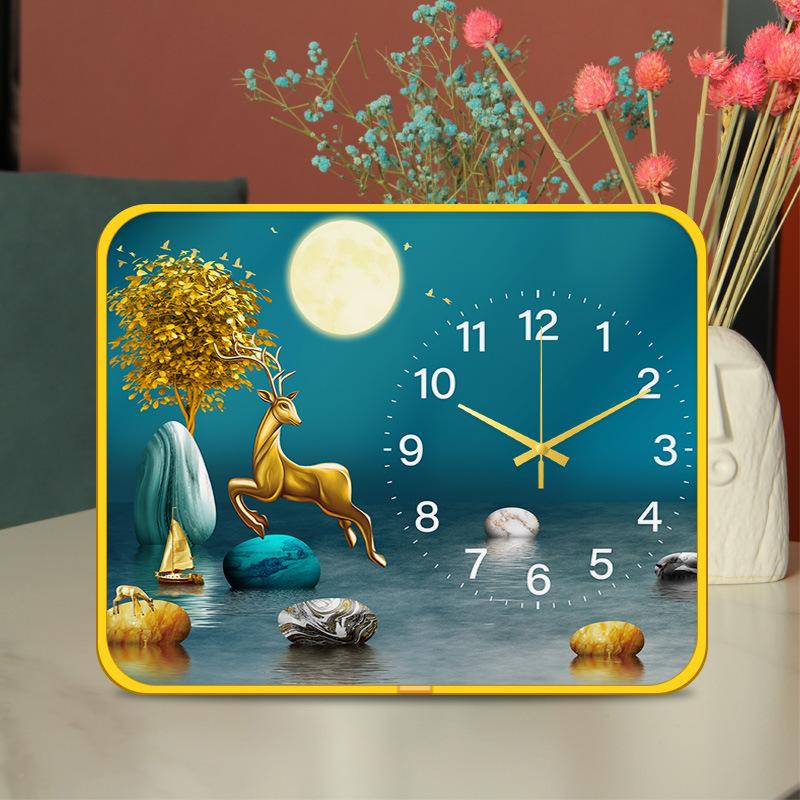 Desktop Silent Clock Clock Desktop Bedroom Modern Minimalist Creative Stylish Silent Living Room Decorative Clock Watch