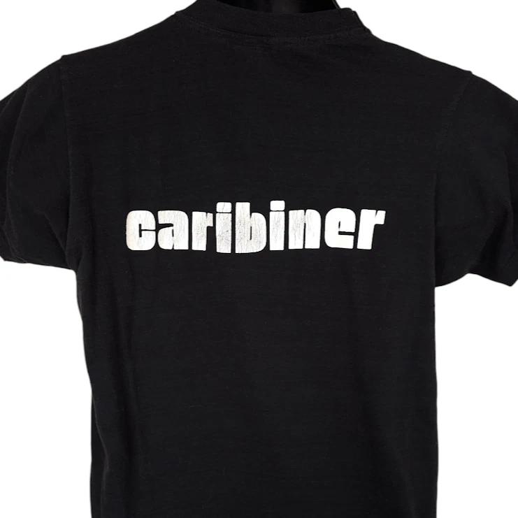 

Vintage Caribiner T Shirt Mens Size Medium Black Mountain Climbing Made In USA L
