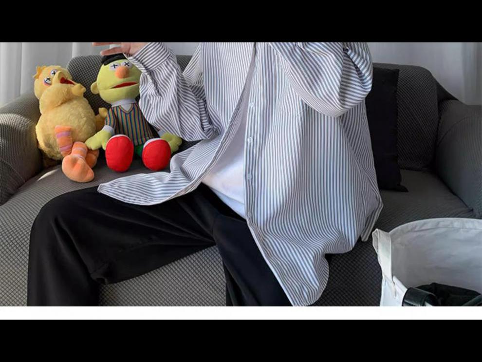 Men's 2024 Retro Striped Long-Sleeve Casual Jacket