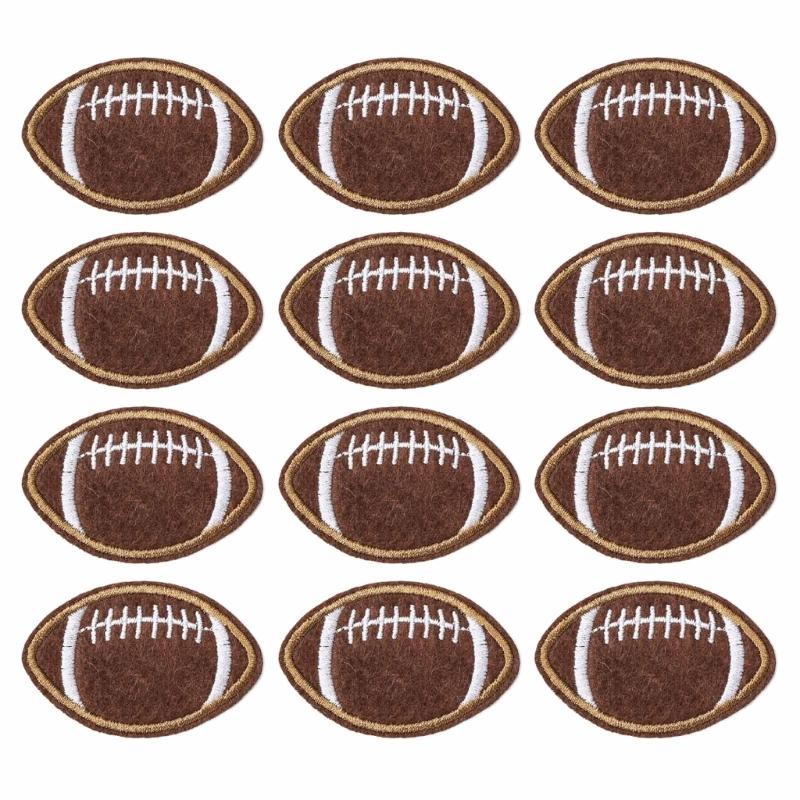 

12 Pcs Football Iron On Patches Embroidered Patches Sew On Applique Repair Patches for Clothing Jeans Pants Backpack Hat
