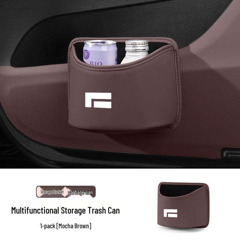 Multifunctional Car Trash Can & Umbrella Holder with Cup Organizer