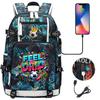 2026 Sports Soccer USB Large Capacity Backpack for Middle High School Students Travel Unisex