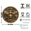 8x8 Inch Vintage Bee Metal Wall Art Farmhouse Decor Sign