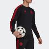 Men's Adidas Fcb Swt Top Logo Printing Contrasting Colors Stripe Soccer/Football Sports Black GR0666