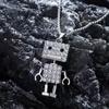 Robot Animated Girl Simple Temperament Design Versatile Clavicle Chain Necklace Pendant