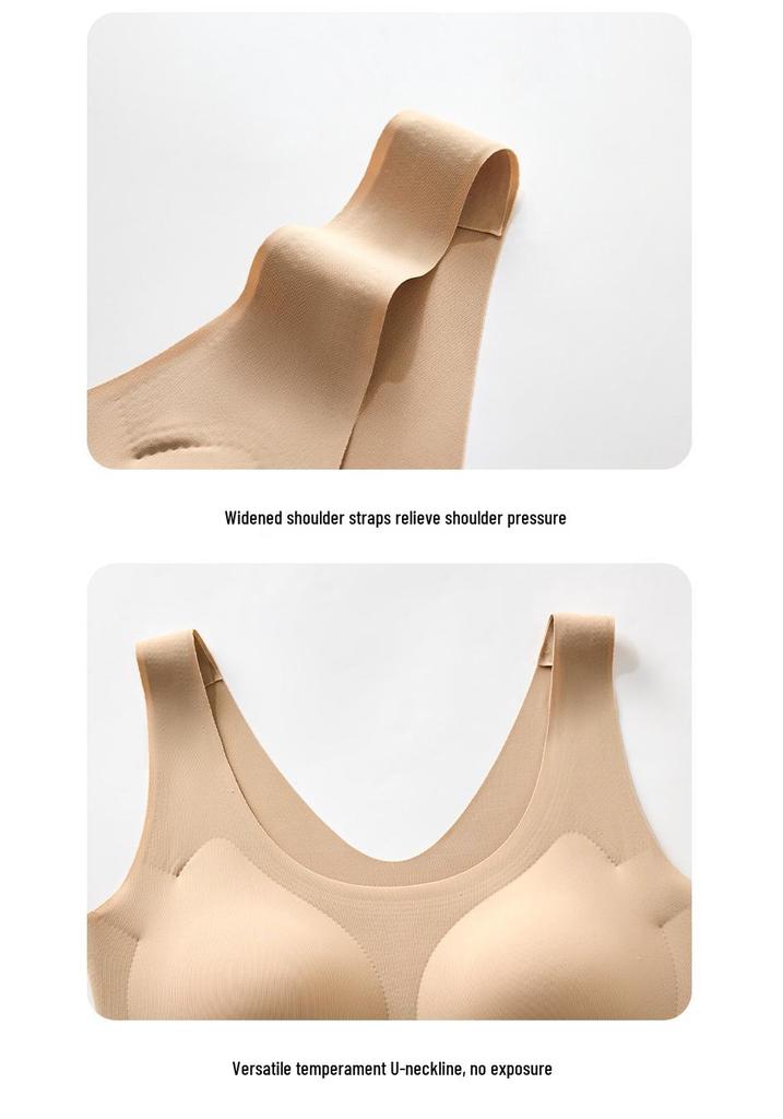 Invisible Ice Silk Wireless Seamless Bra Vest for Women - Comfortable, Non-Transparent, Gathered Fit