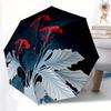 1pc Floral Pattern Automatic Open/close Folding Compact Cute Umbrella, 8-Rib Sturdy Canopy, Lightweight Portable, Commuting Use, Gift, Outdoor Umbrell