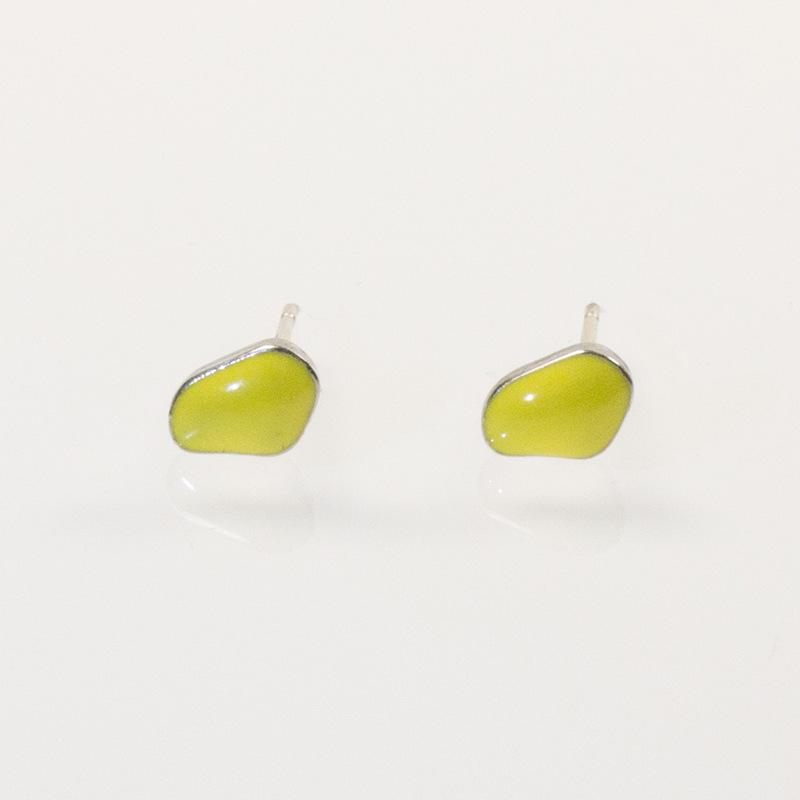 

S925 Silver Needle Morandi Color Oil Drip Earrings Women s Personality Design Sense Geometric Earrings Temperament Gentle French Stud Earrings срібний