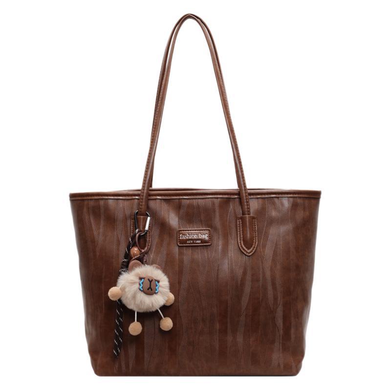 Premium Sense Large-capacity Bag Women's 2025 New Trendy Commuter Tote Bag Popular Versatile Simple Shoulder Bag