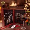 Wine Set In an Elegant Box, Corkscrew, Opener, Thermometer 9 In 1