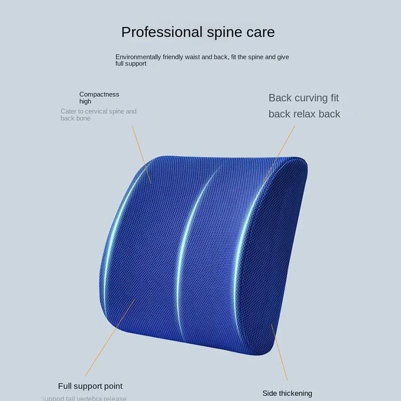 Bürositz-Lendenwirbelstütze, Memory-Schwamm-Lendenkissen, langsame Rückfederung, Autokissen, lindert Schmerzen im unteren Rücken, atmungsaktives Lendenkissen