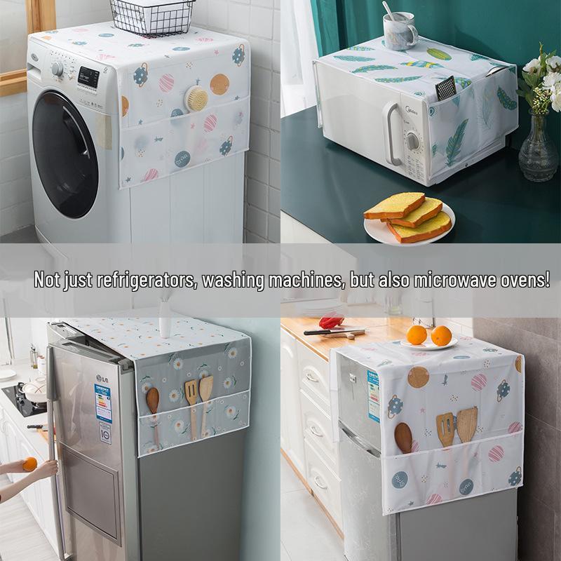 PEVA Waterproof Dustproof Refrigerator Cover & Storage Bag for Single/Double Doors