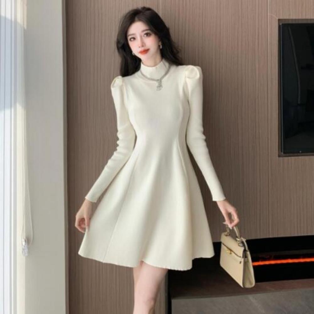 New Arrivals Open Run Women Lovely Puff Flare Mini Dress