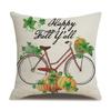 Thanksgiving Linen Pillow Case Autumn Pumpkin Print Supply Pillow Cushion Cover Premium Durable Quality Useful
