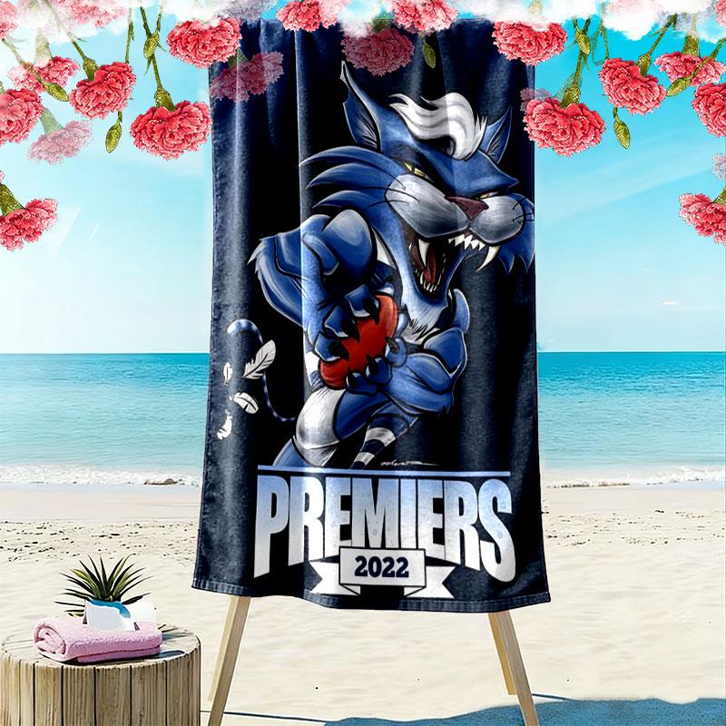 Geelong Champions Print Beach Towel, Large Soft Quick Dry Towel for Beach Camping Swimming