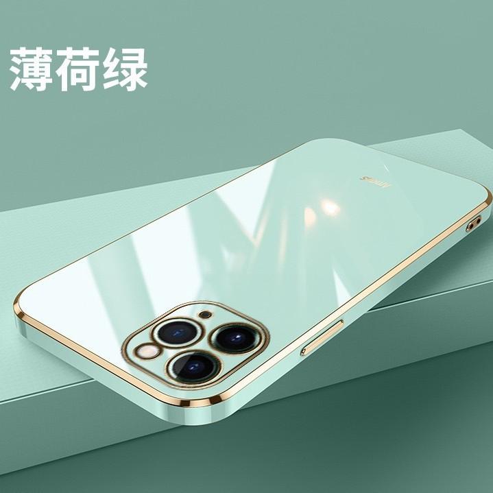 Applicable to ipnoe14promax mobile phone case electroplating straight edge soft case Apple iphone14 lens all-inclusive anti-drop