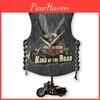Wooden Vest Motorcycle Wall Clock Pendulum Swing Clock Cafe Decor Home
