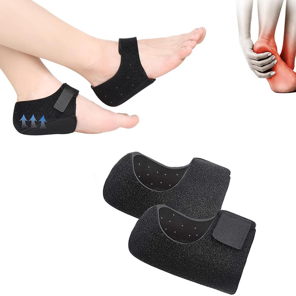 Obtheleg Heel Pad Breathable Gel Heel Cups Heel Pain Relief Foot Care Products Foot Support for Men Women (L Size)