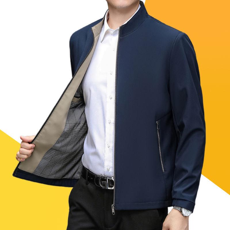 Men's Midlife Spring/Fall Stand Collar Jacket