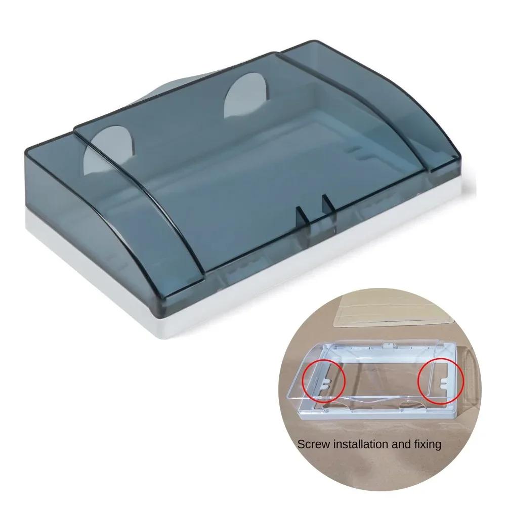 Plastic Switch Protection Box Double Sockets Waterproof Electric Plug Cover Transparent 86 type Socket Splash Box