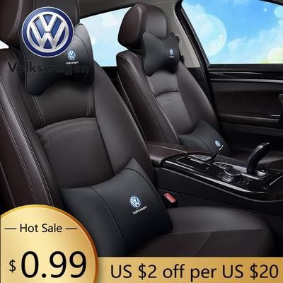 Pre VOLKSWAGEN VW Kožený opierka hlavy autosedačky Pamäťová pena Pohodlie Vankúš na krk Interiér auta Pre Volkswagen VW Tiguan Jetta Polo P