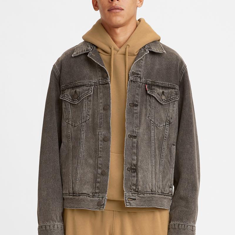 Levis Džínová bunda s límcem Pánské bundy Šedá 77380-0057