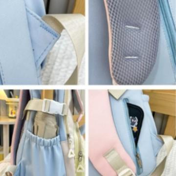 Cute Star Cat Junior High School Student Backpack Female High School Student Large Capacity Student Backpack Female Advanced Pain Bag