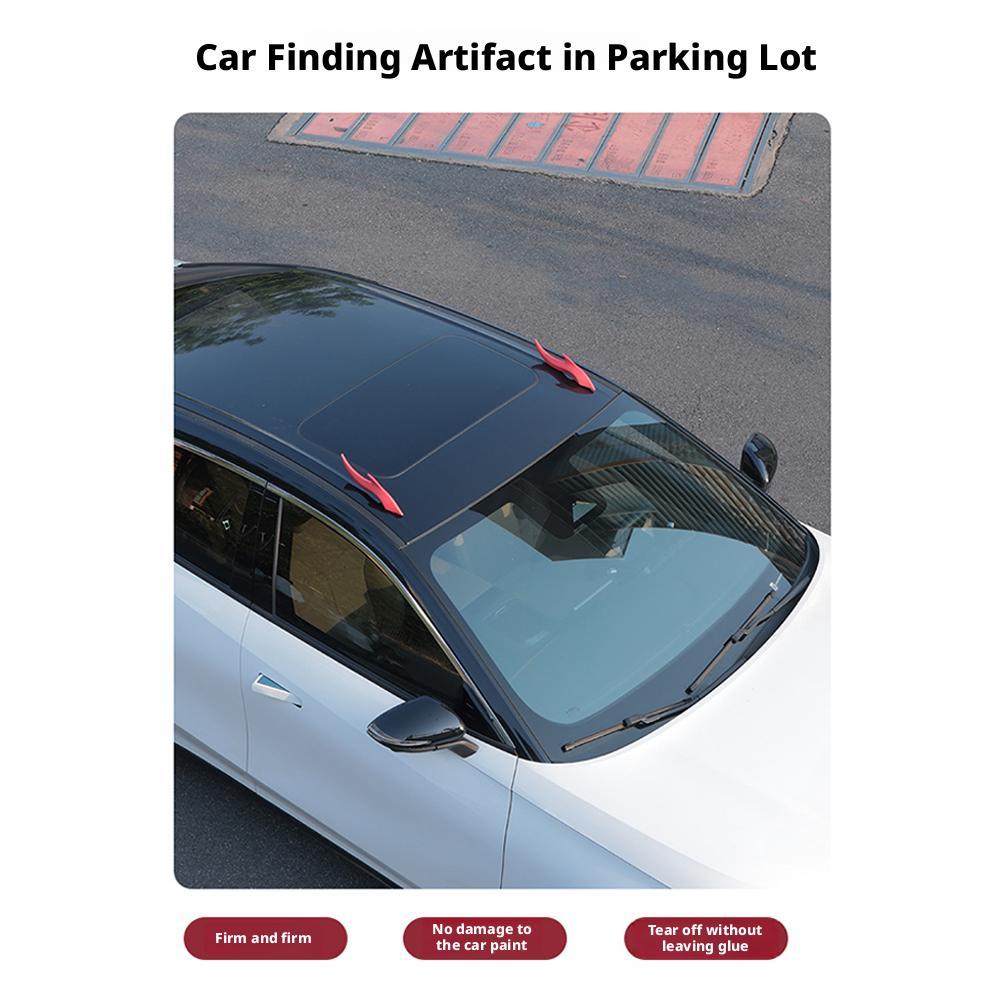 1 Pair 3D Dragon Horn Car Roof Decoration Personalized Vehicle Modifications Sticker Ornament Creative Car Roof Accessories