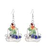 Hand Wound Natural Gravel Crystal Agate Amethyst Yoga Earrings Earrings E14 Fresh And Sweet