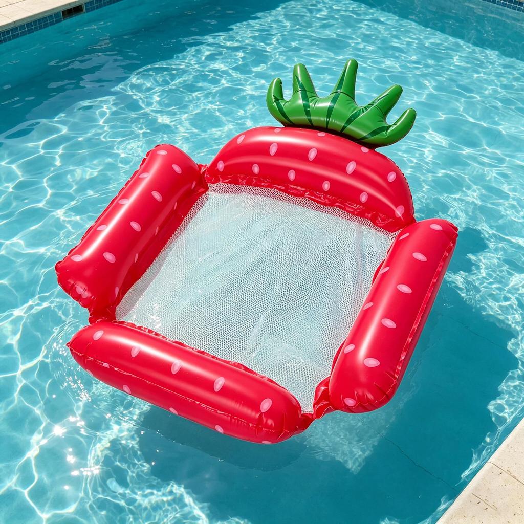 Inflatable Water Recliner & Hammock with Backrest - Foldable & Dual-Use Floating Bed