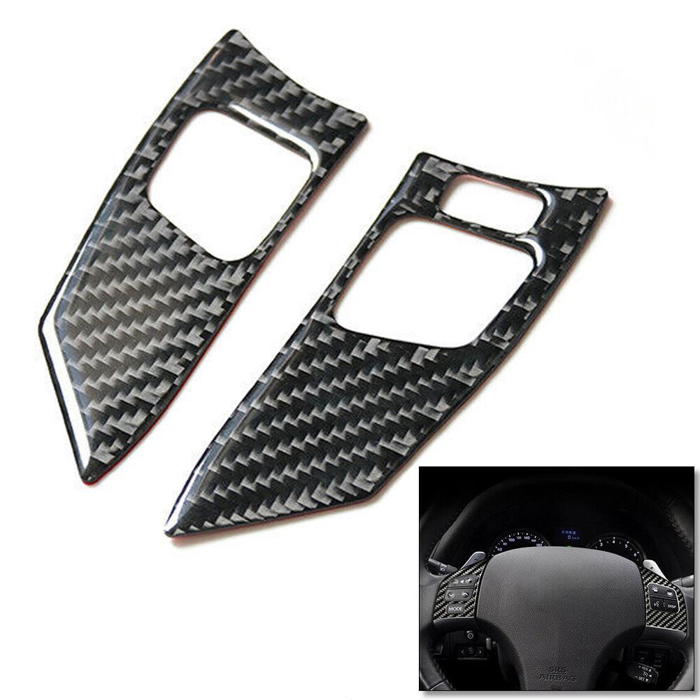 Transform Your Car's Look with Carbon Fiber Steering Wheel Button Trim Cover for LEXUS IS250 300 350 2006 2012