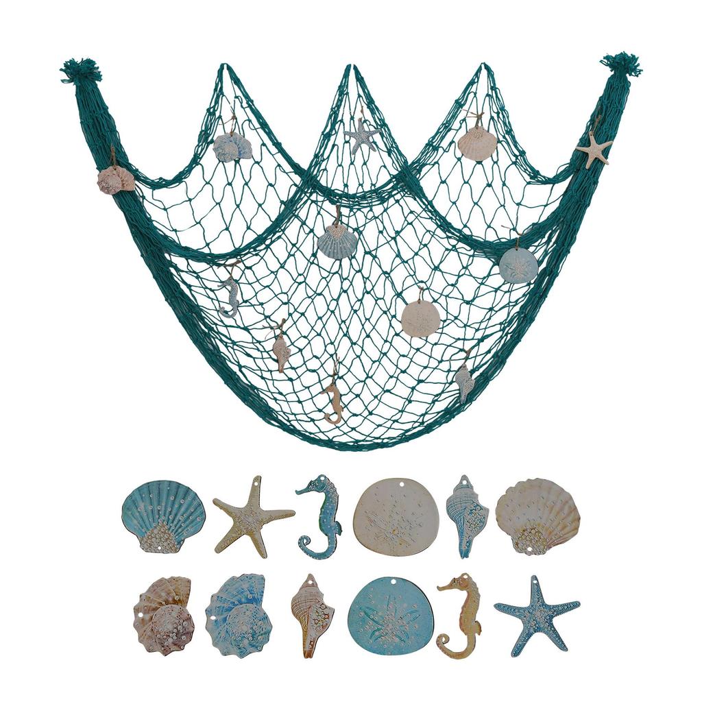 Filet de pêche décoratif épais style méditerranéen pour mur photo et décorations sur le thème de l'océan