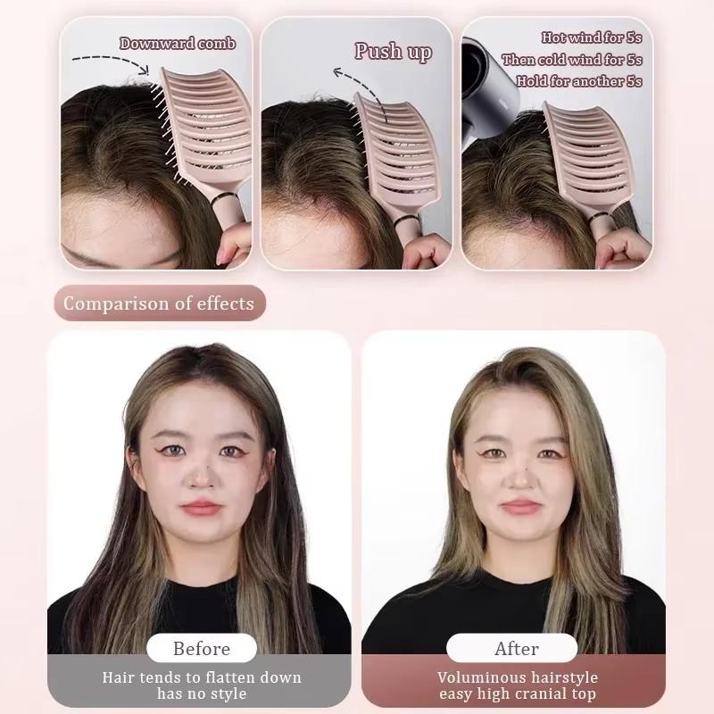 Big curved comb Hairbrush Air Cushion Comb Fluffy Anti-Hair Loss Massage Hair Brush For All Hair Types For Long Thick Thin Curly
