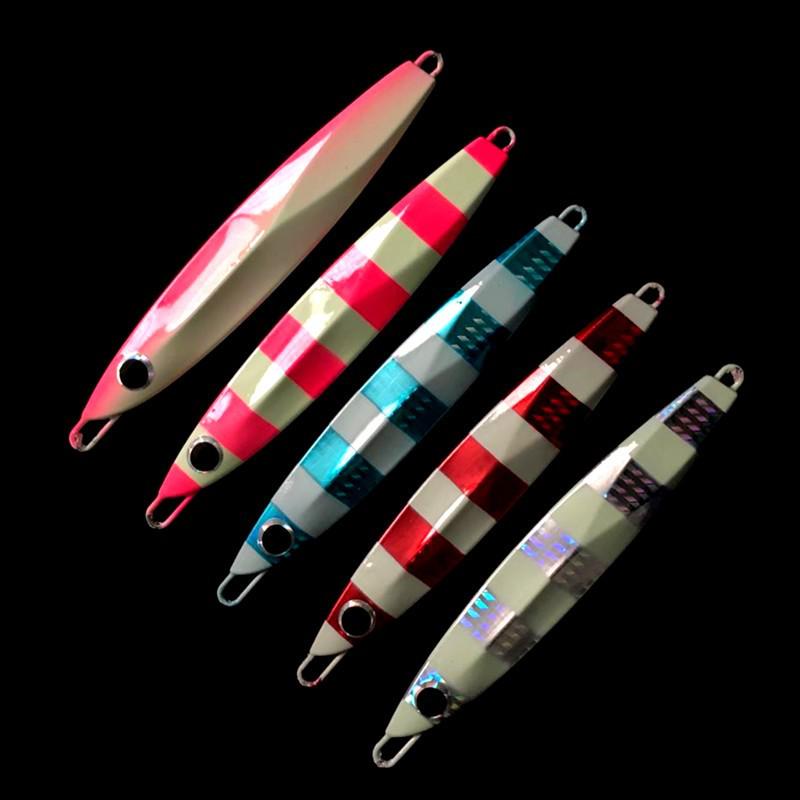 Night Glow Iron Plate Spinner Lure (100g) for Ocean Trolling & Shore Casting