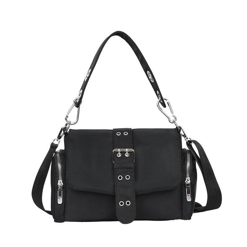 

Женская сумка через плечо, черная, модные сумки с заклепками, фирменный дизайн, женская сумка, маленькая, черная