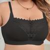Ultra-thin Single-layer Sexy Deep V Sports Bra See-through Lace Mesh Bra