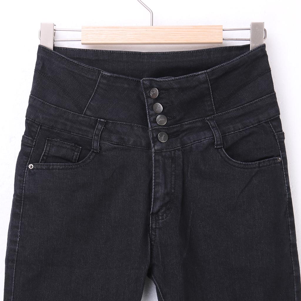 Pantaloni skinny jeans strappati da donna Jeans elasticizzati a vita alta Pantaloni lunghi a matita