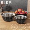 Pearl Metal Punching Bowl and Strainer, Limited Edition, Black, 15cm / 18cm / 21cm, Stainless Steel, 3-Piece Set, BLKP, Black, AZ-5036
