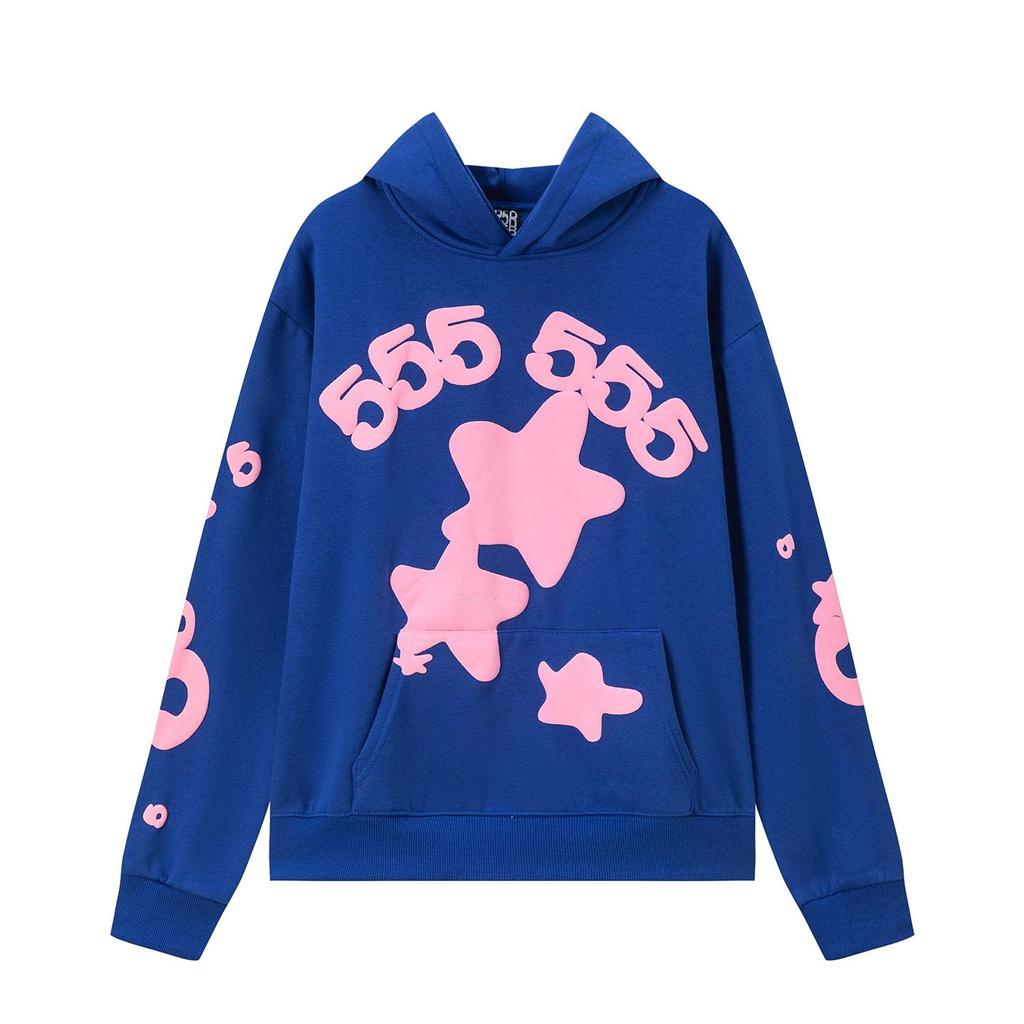 SP5der Spider Web Plus Velvet Hoodie & Sweatpants Set - Unisex Trendy Streetwear