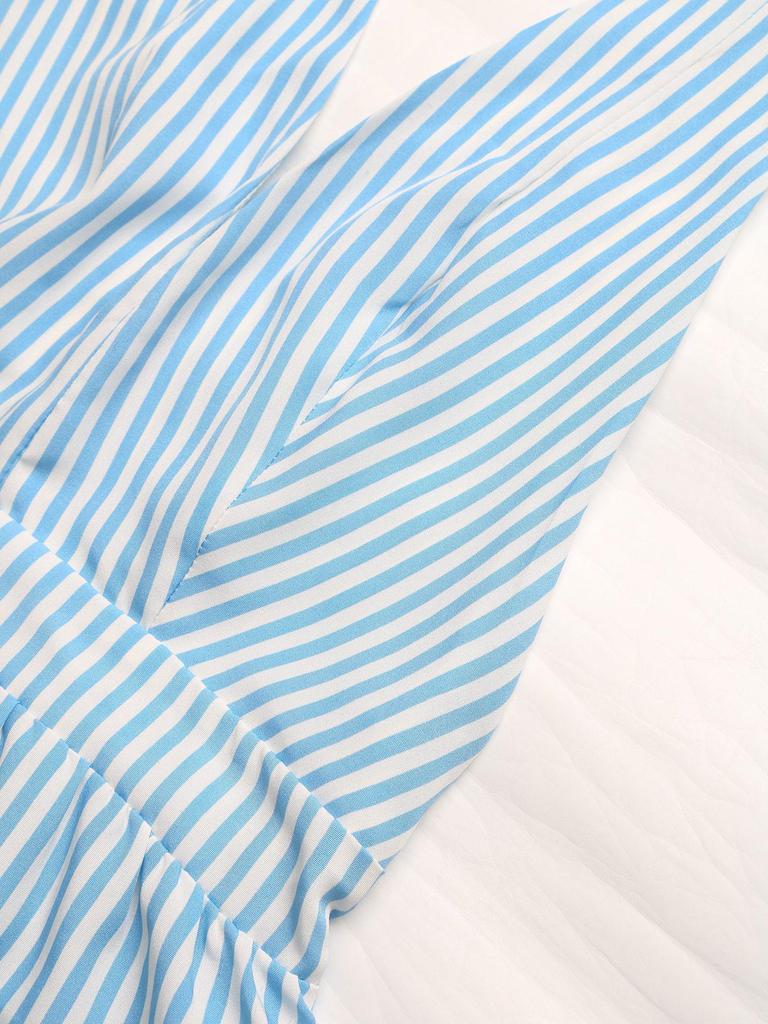 2026 Spring/Summer Striped Sleeveless V-Neck Backless Tie-Up Jumpsuit - TikTok Trend
