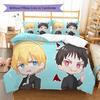 Fire Force  Pattern Bedding,Quilt Set Quilt Cover Pillowcase Home Birthday Gift (1 * duvet cover + 2 * pillowcase, without core)