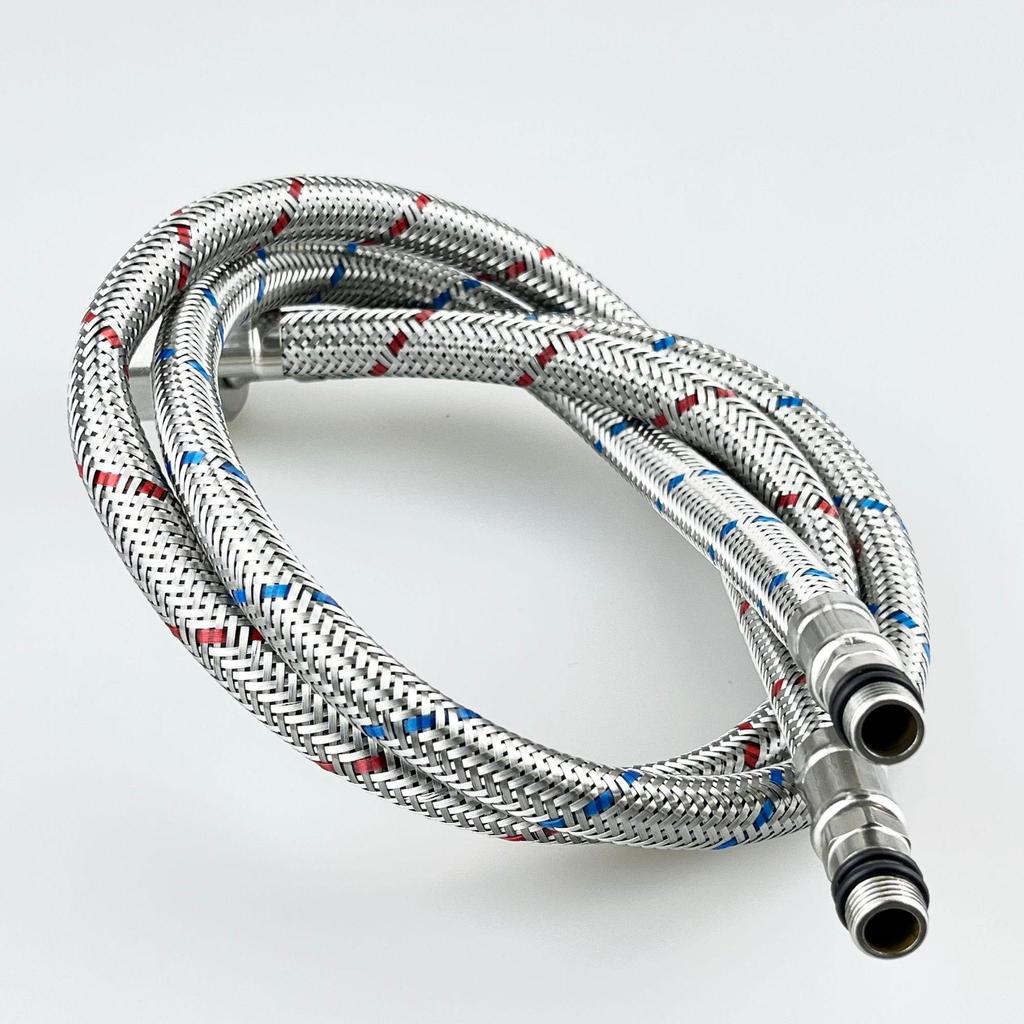 304 Stainless Steel Braided Kitchen Pull-Out Faucet with Durable 4-Point Inlet Hose