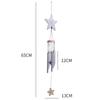 1pc Bamboo Wind Chime Light Color Five Tube Natural Coconut Shell Wood Garden & Home Hanging Door Decoration Handmade Craft Gift