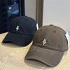 New Trend Embroidered Letter Hard Top Baseball Cap Men's and Women's Wide Brim Versatile Face Small Visor Fashion Cap