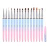 Nail Art Pen Set: 15-Piece Liner Gel Polish & Carving Blooming Brushes