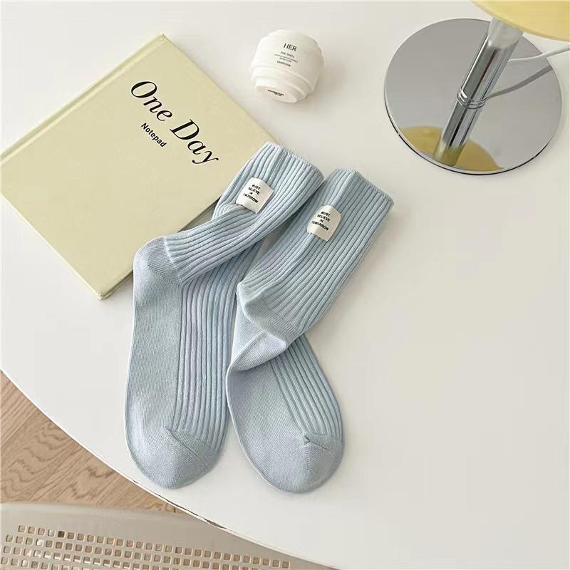 Women Socks Long New High Quality Candy Color Crew Socks Japanese Fashion Breathable Fresh Colorful Socks Middle Tube