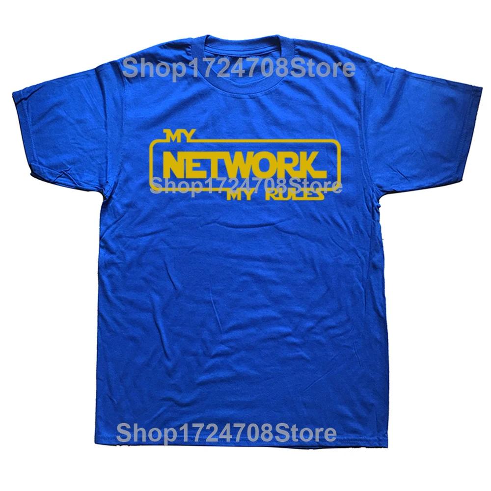 Lustige My Network My Rules Grafik T-Shirts Herren Damen Mode Lässiges T-Shirt 100% Baumwolle Locker Übergröße Netzwerkadministrator T-Shirt